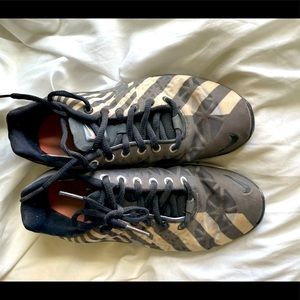 Tan and black nikes!